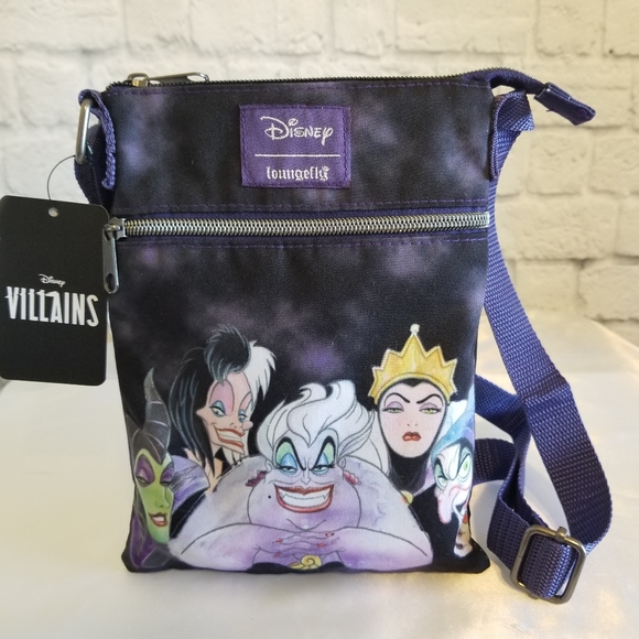 Loungefly Handbags - Loungely Villains Disney Purple Crossbody Bag New